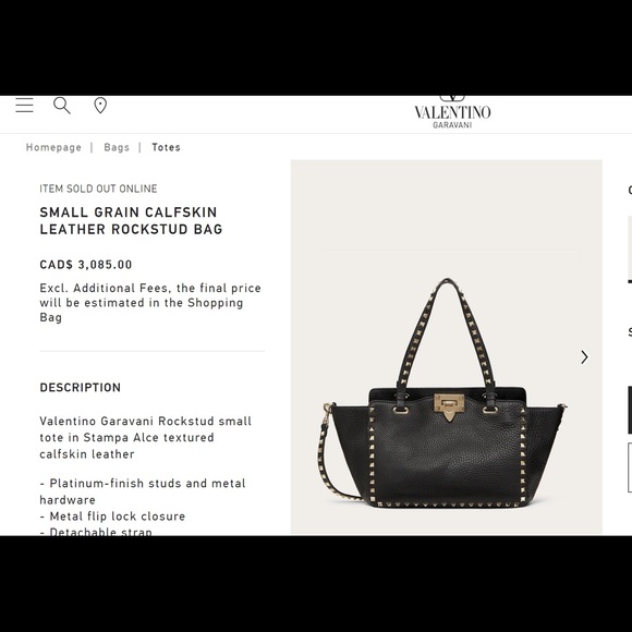 Valentino Garavani SMALL PINK GRAIN CALFSKIN LEATHER ROCKSTUD BAG - Picture 5 of 5